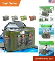Narrow Kayak Cooler with Mesh Pockets - Cool Drinks for Kayak Fishing Adventures