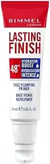 Rimmel Lasting Finish, Clear, Primer, Hydrating, Plumps Skin, Natural Dewy Finish, Smooths Fine Lines and Wrinkles, Vegan Formula, 100ml