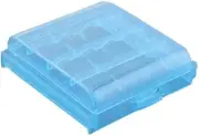 4pcs Bluex2+ Greenx2 4pcs Plastic Box Storage Case Protect Battery Hard Holder Box Organizer AA/AAA