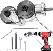 Electric Drill Shearing Machine with Wrench Professional Electric Drill Plate Cutter Electric Drill Sheet Metal Cutting Head Safe Metal Nibbler Drill Attachment for Drill