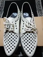 Dr. Martens WILLIS RETRO STUD CREEPER, WHITE SMOOTH, UK 7/EU 41/US 9
