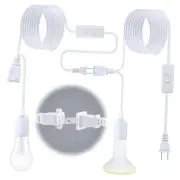 2 Pcs Hanging Lantern Extension Cord Cable, 12 Ft E26 E27 Socket On/Off
