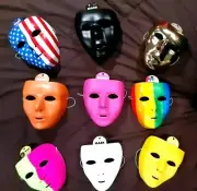 NEON Blank Face Mask Choose One 9 Different Colors- (1Americana 1Black Light )