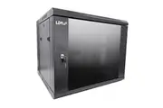 LDR Assembled 9U Wall Mount Cabinet 600mm x 450mm Glass Door (WB-SS64090NB)