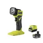 Ryobi RLF18-0 LED Flashlight 18V ONE+ Battery 280 Lumen Tiltable 90° Kit 5.0 Ah
