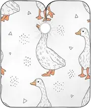 RPLIFE Cute Little Geese White Beauty Cape Hair Color, Haircut Capes Adults Washable, Mens Haircutting Cape, Cute Little Geese White