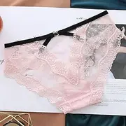 [FARZAH] Women Panties Female Underwear Women Sexy Lace Underwear Panties Ladies Hollow Transparent Underwear Girls Low Waist Cotton Panties Briefs