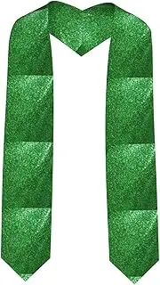 [SKKNT] Green Sequin Sparkle Print Graduation Shawl Stole For Academic Commencements Honor Sash Congratulations Gift