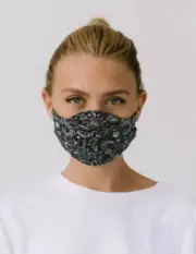 NEW - Flayr Miranda Black Bloom Face Mask Reusable Lightweight