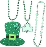 Toyvian Beaded Necklace for Women Necklace Patrick's Day Accessory for Party