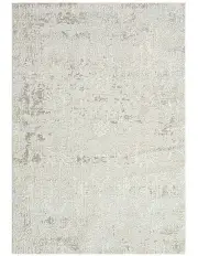 [Miss Amara] Ellery Distressed Floral Rug in Grey/Ivory