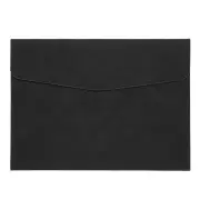 PU Leather A4 File Folder, Document Holder Filing Organizer, Black