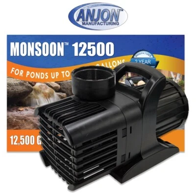 Anjon MS-12500 Monsoon Series Hybrid Drive Submersible Pond Water Feature Pump