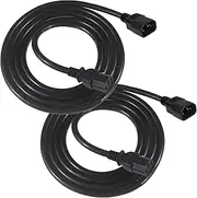 IEC C14 to IEC C13 Power Extension Cable 3M C13 to C14 Male Female 240 Volt Kettle Cord Computer Lead Cables(2 Pack)