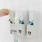 Automatic Toothpaste Dispenser Wall Mounted Tooth Brush Holder Squeezer