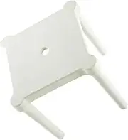 GAROZATION Thick Plastic Skid Stools Portable Folding Stool for Children Adults Square Seat White