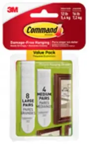 Command 17209-ES Medium/Large Picture Hanging Strip 24 x 36 in. (Pack of 4)
