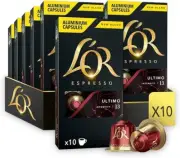 L'OR Espresso Ultimo Intensity 13 Coffee Capsules-50gram-100 Aluminium pod packs