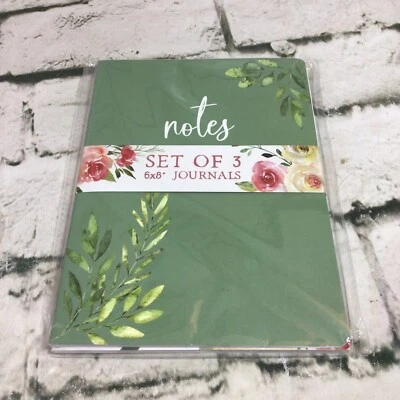 Set of 3 Journals Lined Paper Paperback 6" x 8" Notebooks New