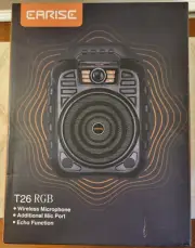 EARISE T26 RGB Portable Bluetooth PA Speaker System, Karaoke Machine Set