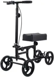 ELENKER Steerable Knee Walker Deluxe Portable Medical Scooter Foot Injury Black