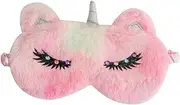 HONMEET Unicorn Design Eye Mask Accessory for Light Blocking Household Eye Cover for Travel Comfortable Nap Mask for Students and Tie Dye Color