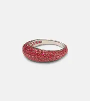 [Kamyen] Kamyen Disco 18kt white gold ring with rubies I silver