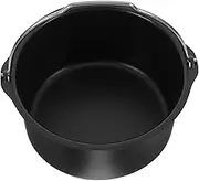 BESTOYARD Air Fryer Baking Basket Air Fryer Baking Pan Air Fryer Oven Pan Air Fryer Grill Basket Air Fryer Accessories Pizza Pan for Air Fryer Oven Basket Pizza Pan for Baking Black Steel