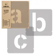 Lettering Plastic Stencil /250mm/ Modern Sans Small Alphabet / Letters & Numbers