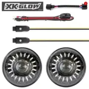 XK Glow 7" RGB LED Headlights Set for Jeep Wrangler TJ JK Bluetooth App Control