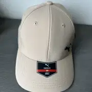 Puma Evercat Stretch Fit Baseball Cap Hat Men S/M Small Medium COLOR Tan Black