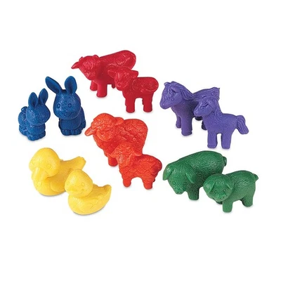 Learning Resources Counters Friendly Farm Animal 72-Pk 0180
