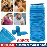 60X Disposable Vomit Bags Sickness Travel Plane Motion Car Sea Sick Sealable AU