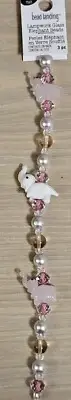 ct Pink & White Elephant Lampwork Glass Bead Mix by Bead Landing