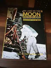 We Land On The Moon Coloring Book #1056 1965-NASA Project Apollo-Armstrong-FN
