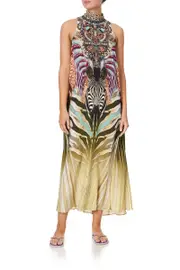 HIGH NECK DRESS WITH BACK NECK TIE UP ON CLOUD NINE