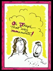 ⫸ 872 Postcard “Oh Joseph, THAT WAS IMMACULATE!” Holiday Greeting Christmas Card