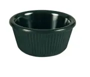 Yanco China NC-531BK Nu-Classic Black Melamine 3 oz. Fluted Ramekin - 6 Doz