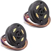 2-Pack Photocell Sensor 7 Wires Dimming Receptacle Light Switch Socket Dusk Dawn