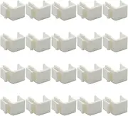 tunghey 20Pack Blank Keystone Jack Inserts for Keystone Wall Plate and Patch Panel (White)