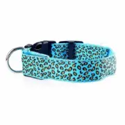 EX LARGE DOG COLLAR LED Light-up Flash GLOW COLLAR Dog Pet Safetyadjustable. USA