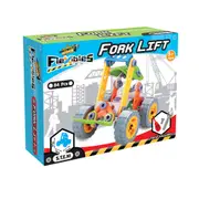 84pcs Construct IT Flexibles DIY Fork Lift Toy w/ Tools STEM Build Kit Kids 4y+