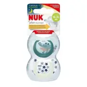 NUK Star Day & Night Soother 18-36 Months 2 Pack