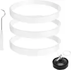 3 Pack Rubber Gaskets Seal White Ring for Nutri Ninja Blender for Ninja Auto-Iq