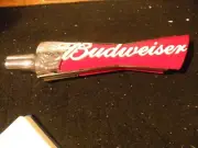 BUDWIESER BEER TAP HANDLE RED AND WHITE BOWTIE 12.5'' NEW