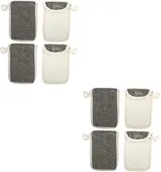 MERRYHAPY 2sets Homemade Soap Pouch Reusable Soap Bag for Bars Portable Durable Hanging Rope for Perfect for Bath Shower 4pcs*2