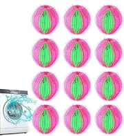 Laundry Dryer Balls,Laundry Pet Hair Dryer Ball Lint Remover - Portable 12x Washing Machine Lint Catcher Tool for School, Dorm, Hotel, School