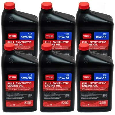6PK Genuine OEM Toro 138-6053 Full Synthetic 10W30 Oil SAE30 32oz.