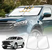 X-Car Windscreen Sun Shade for Isuzu MU-X MUX 2022-2025 Blocks UV Rays Foldable Custom Wind Screen Sun Visor Protector