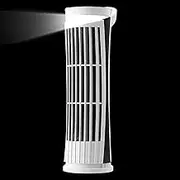 Veasbuu Tower Fan for Bedroom - Personal Blower USB Charging - Bladeless Quiet Tower Fan with LED Light for Car Travel Desk Garage Indoor RV Studio Kitchen